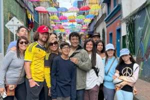 Umbrellas street at La Candelaria