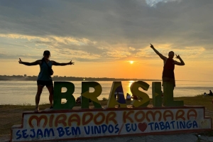 At the Brazilian side of the Amazon