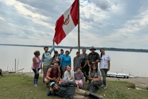 At the Peruvian side of the Amazon